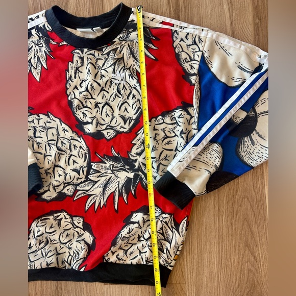 ADIDAS FARM RIO Sweatshirt Women UK 2 Tropical Pineapple Boyfriend Sweatshirt - Picture 5 of 10